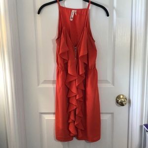 Orange ruffle sundress
